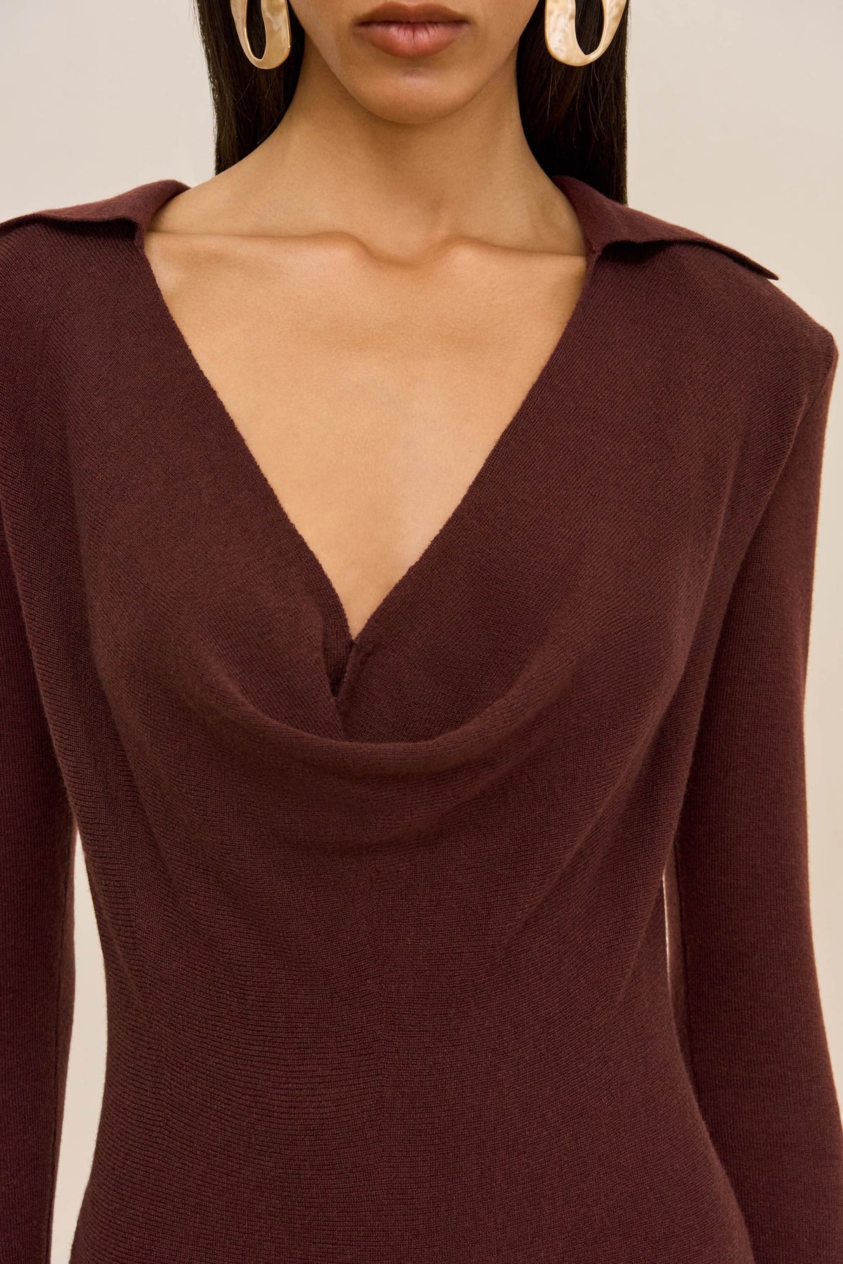 OTTAVIA KNIT DRESS - BORDEAUX