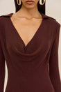 OTTAVIA KNIT DRESS - BORDEAUX