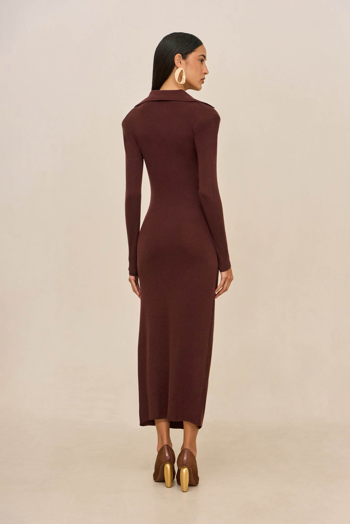 OTTAVIA KNIT DRESS - BORDEAUX