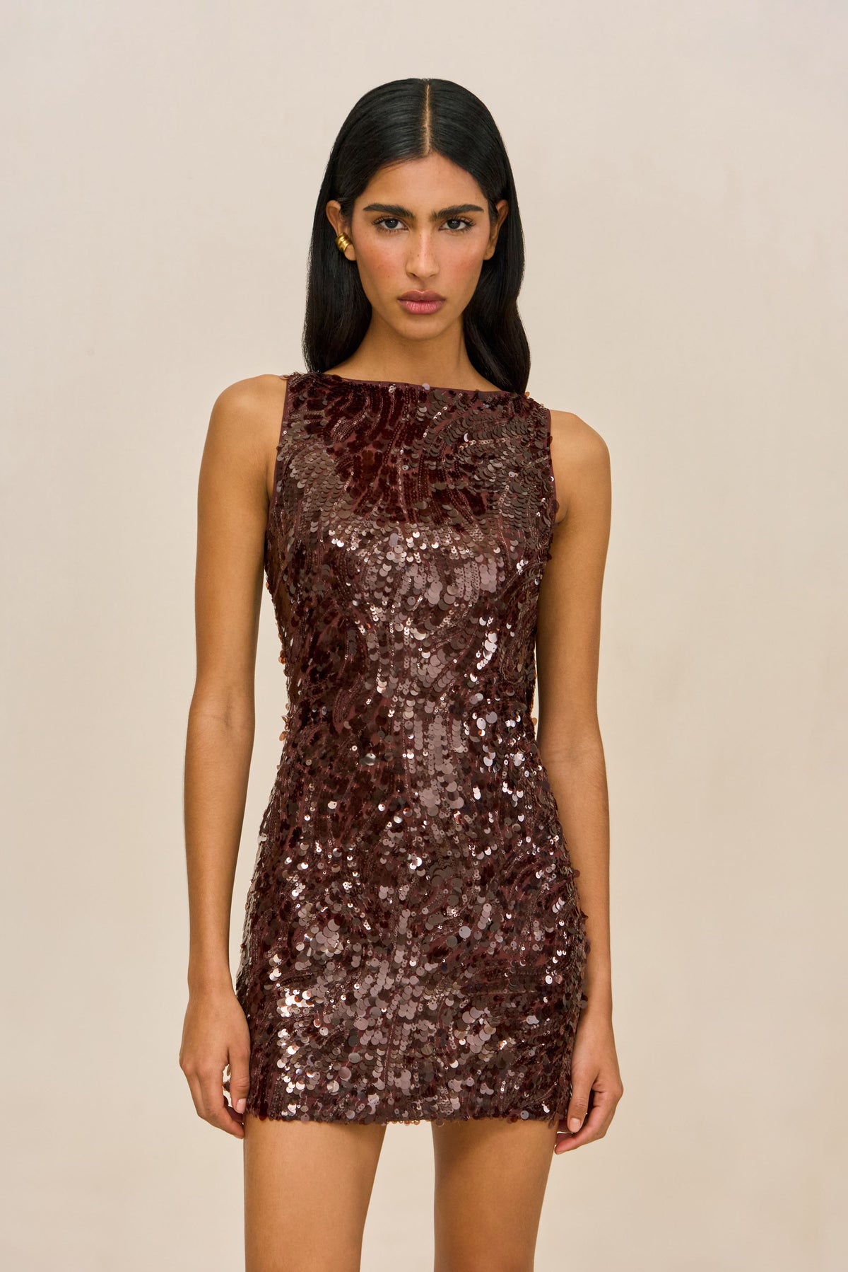 CARLETTA DRESS - BORDEAUX