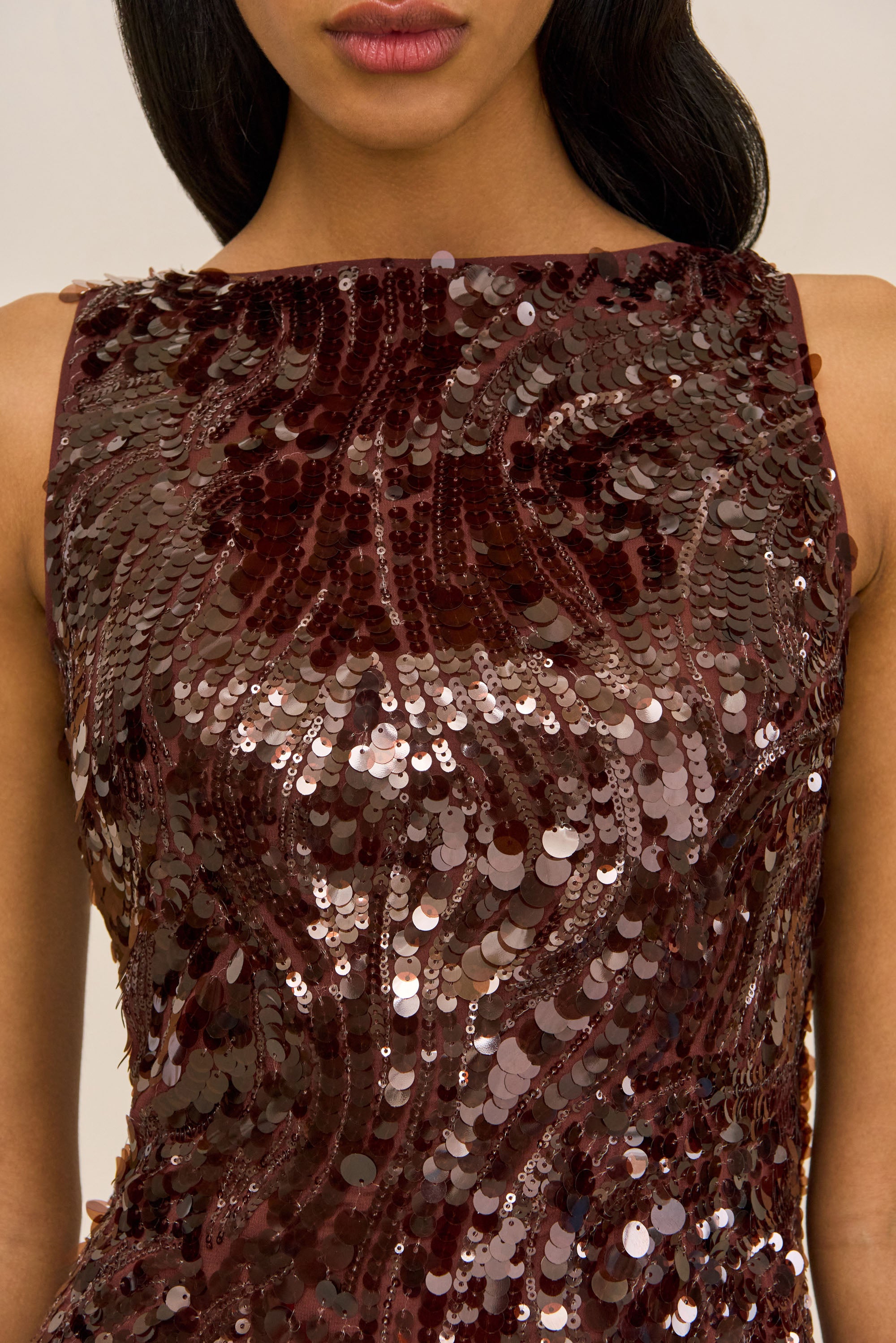 CARLETTA DRESS - BORDEAUX