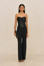 SARA SILK PANT - BLACK