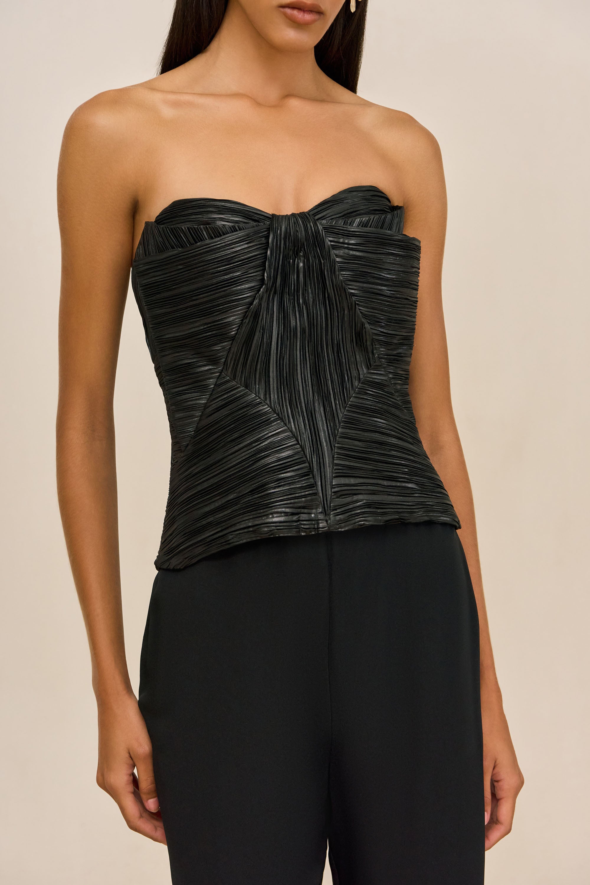 SARA SILK PANT - BLACK