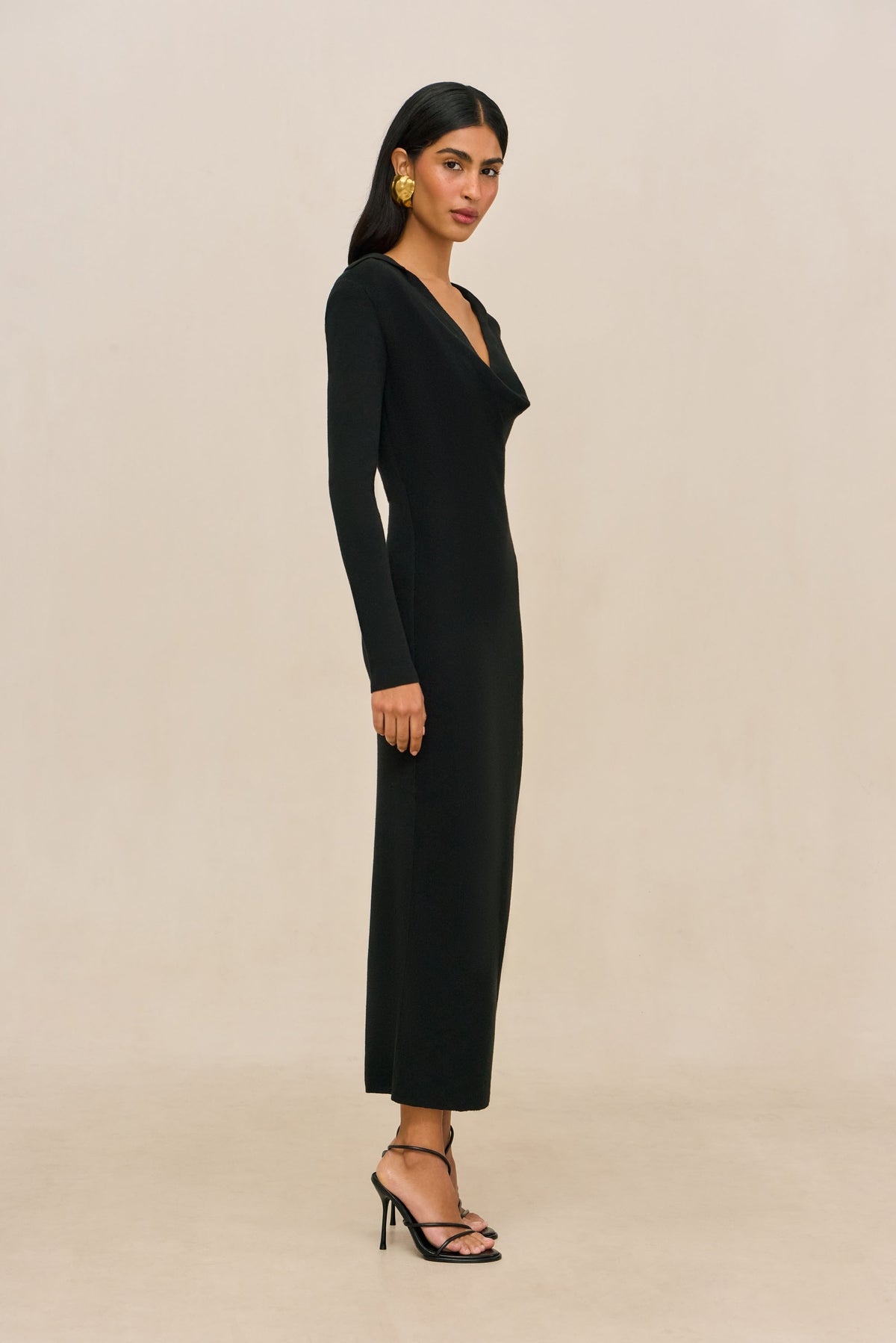 OTTAVIA KNIT DRESS - BLACK