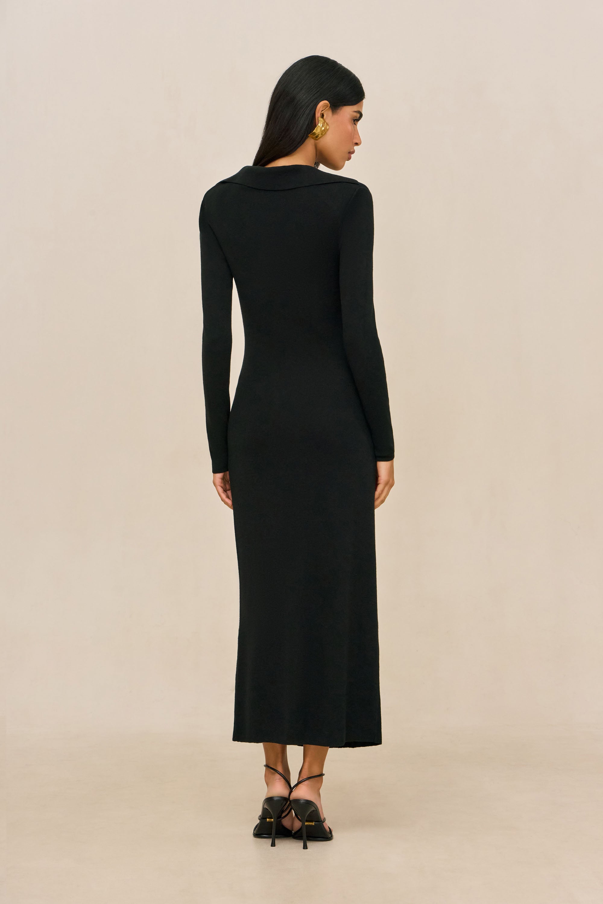 OTTAVIA KNIT DRESS - BLACK