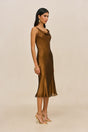 AURUM MIDI DRESS - SEPIA