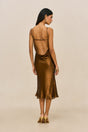 AURUM MIDI DRESS - SEPIA