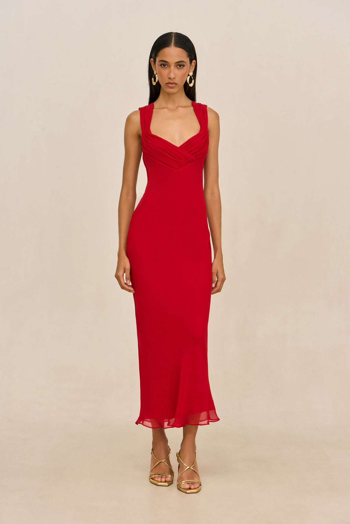 ELISEO DRESS - MERLOT