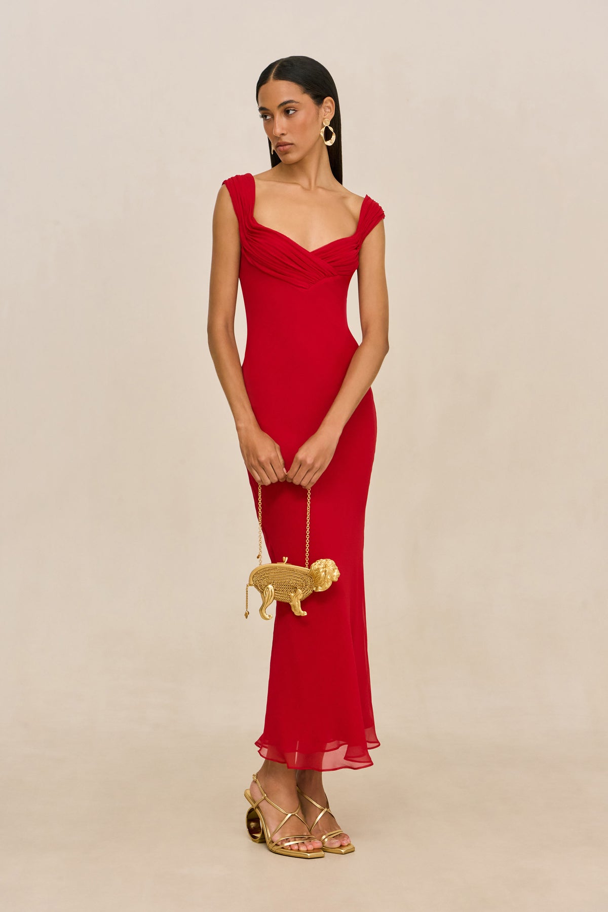 ELISEO DRESS - MERLOT