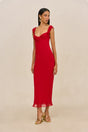 ELISEO DRESS - MERLOT