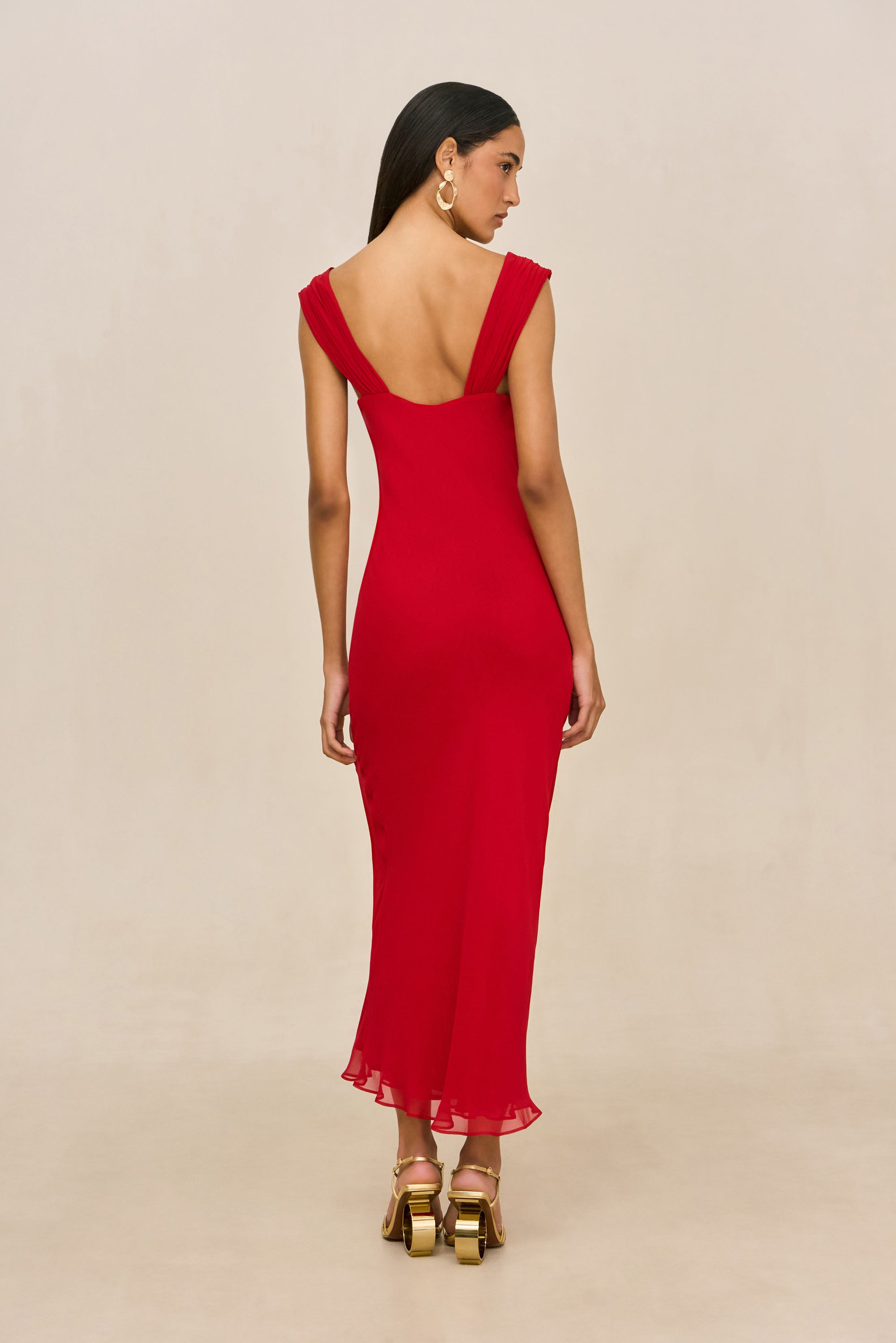 ELISEO DRESS - MERLOT