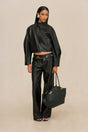 SYDNEY LEATHER PANT - BLACK