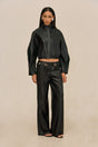 JARVIS LEATHER JACKET - BLACK