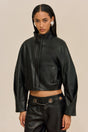 JARVIS LEATHER JACKET - BLACK