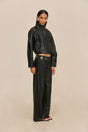 JARVIS LEATHER JACKET - BLACK