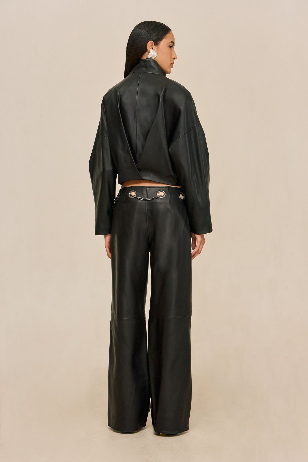 JARVIS LEATHER JACKET - BLACK