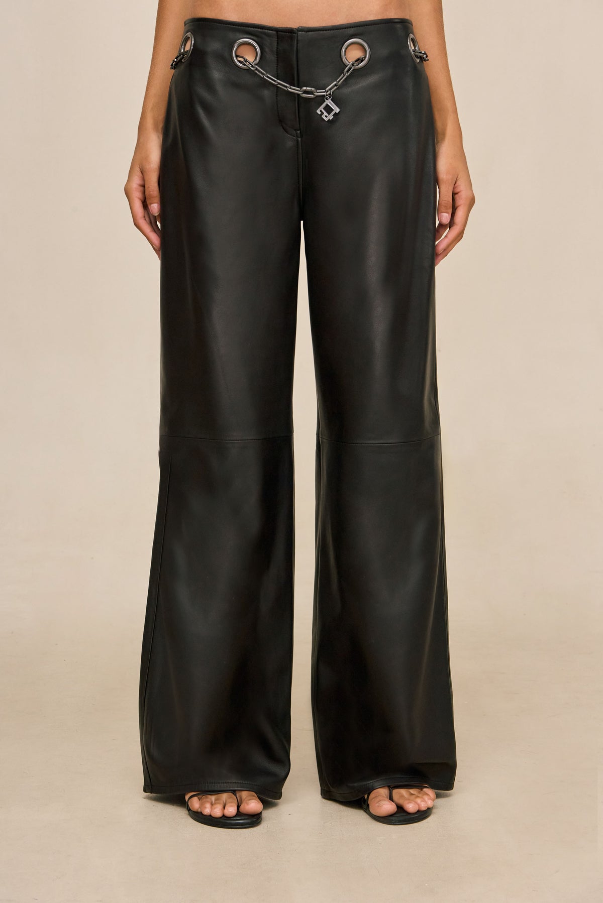 SYDNEY LEATHER PANT - BLACK