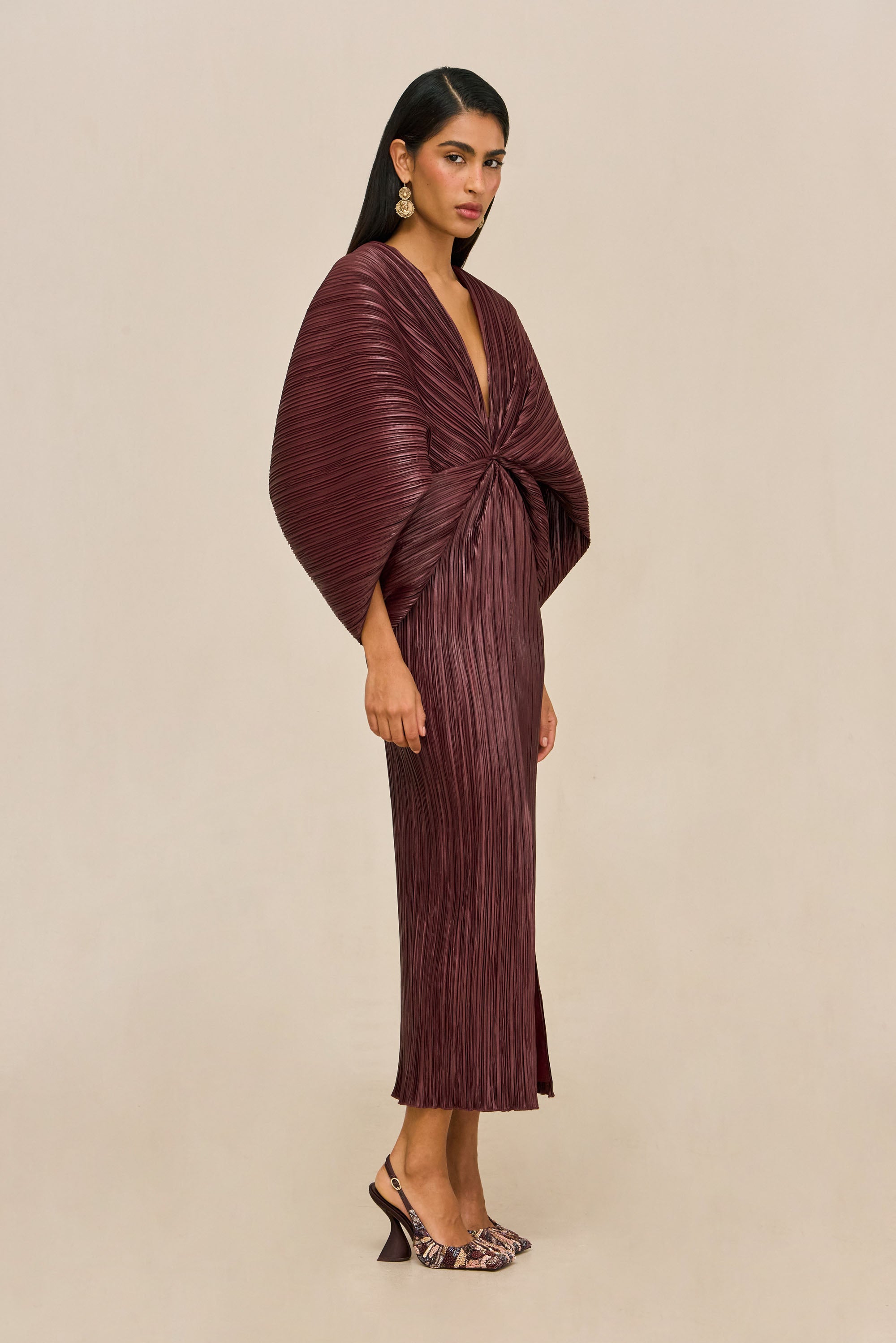 JUNONIA DRESS - BORDEAUX