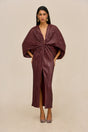 JUNONIA DRESS - BORDEAUX