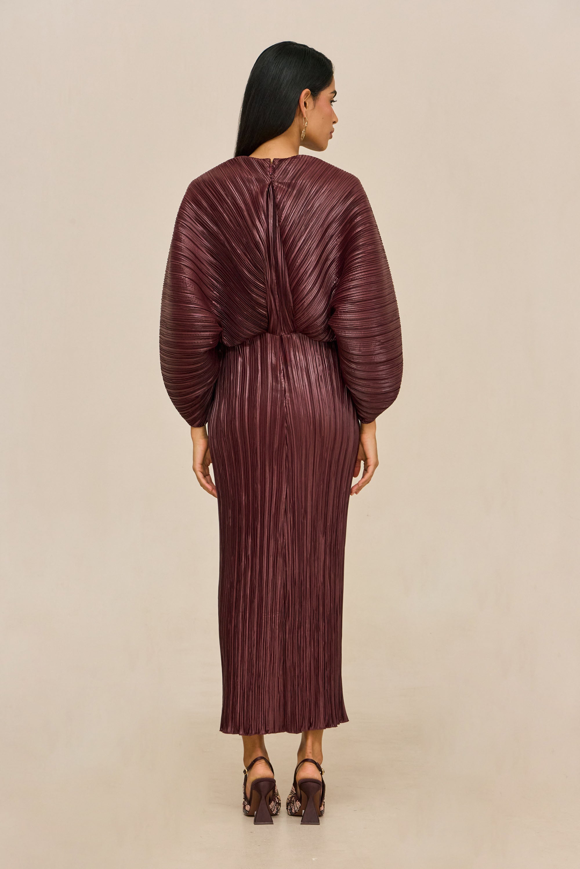 JUNONIA DRESS - BORDEAUX