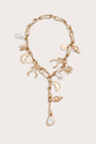ASTRID CHARM NECKLACE - BRUSHED BRASS