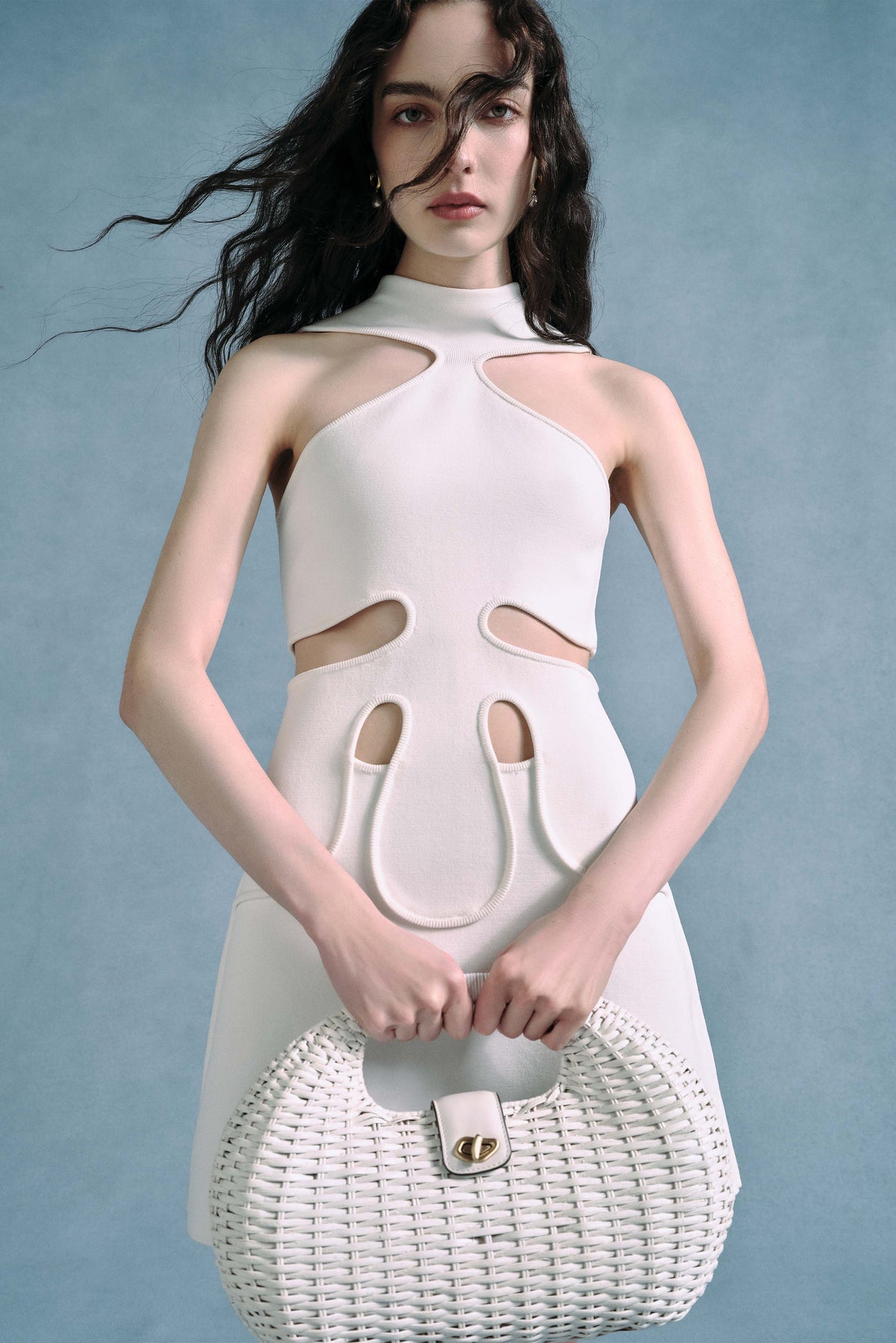 LILLIE KNIT DRESS - OFF WHITE