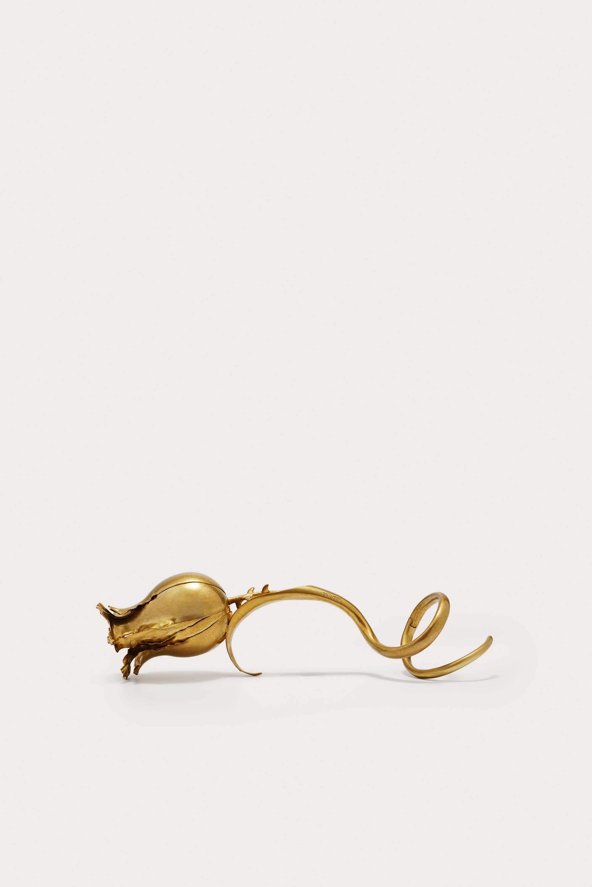 FLORAH CLUTCH - ANTIQUE BRASS