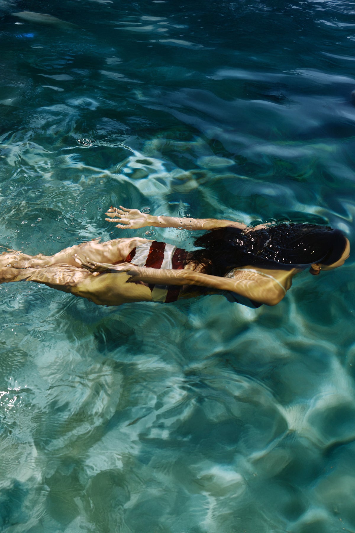 TAREK BIKINI BOTTOM - LARGE SADDLE STRIPE