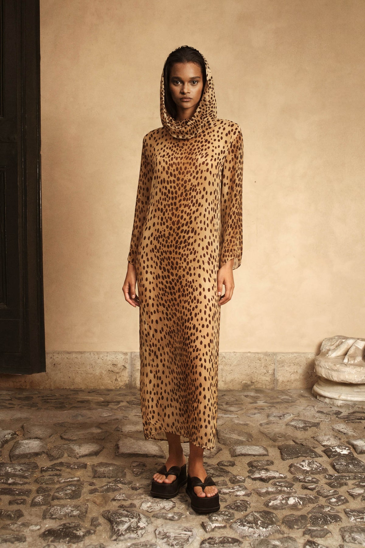 GAIANNE COVER UP DRESS - CHEETAH