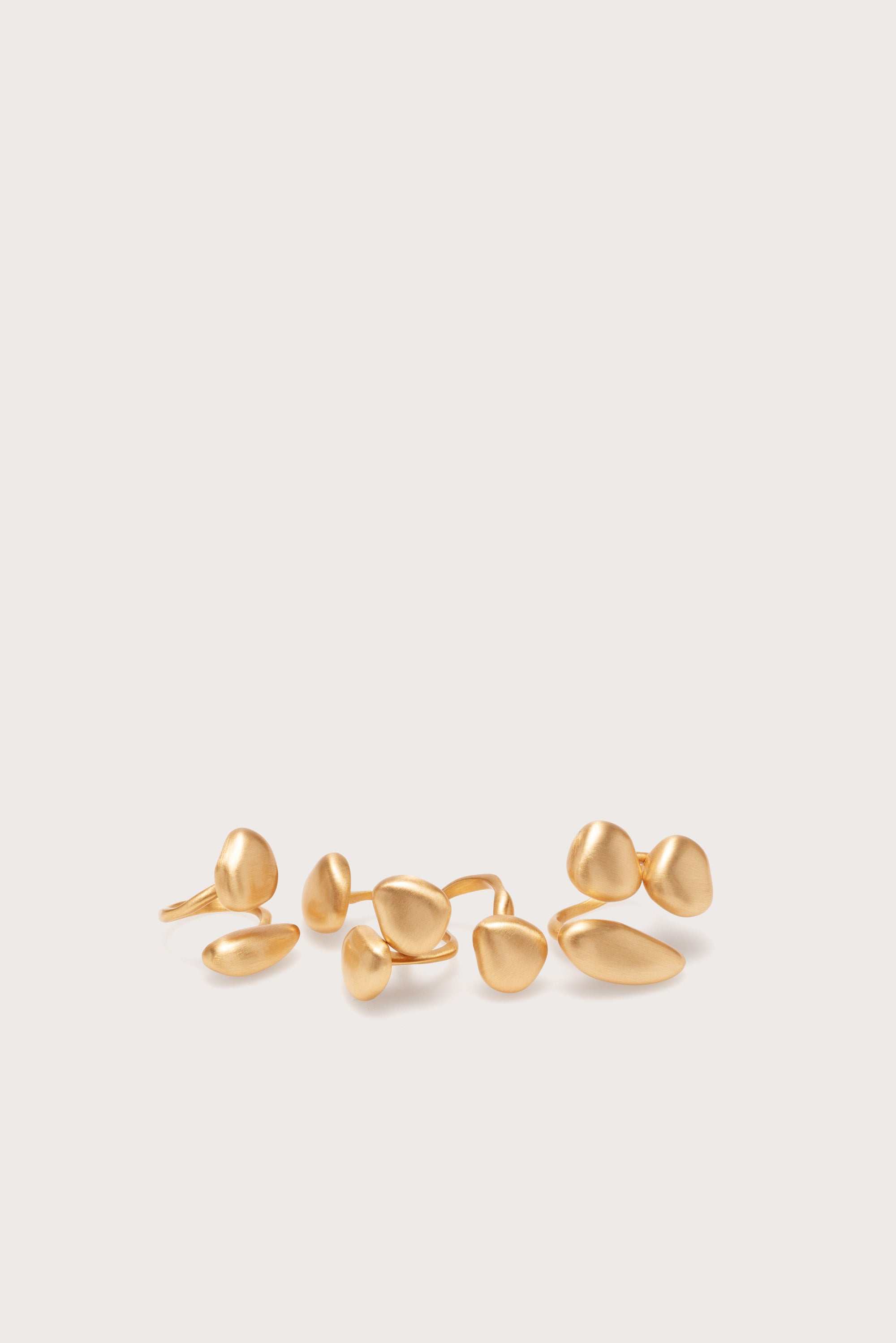 INA RING SET - BRUSHED BRASS
