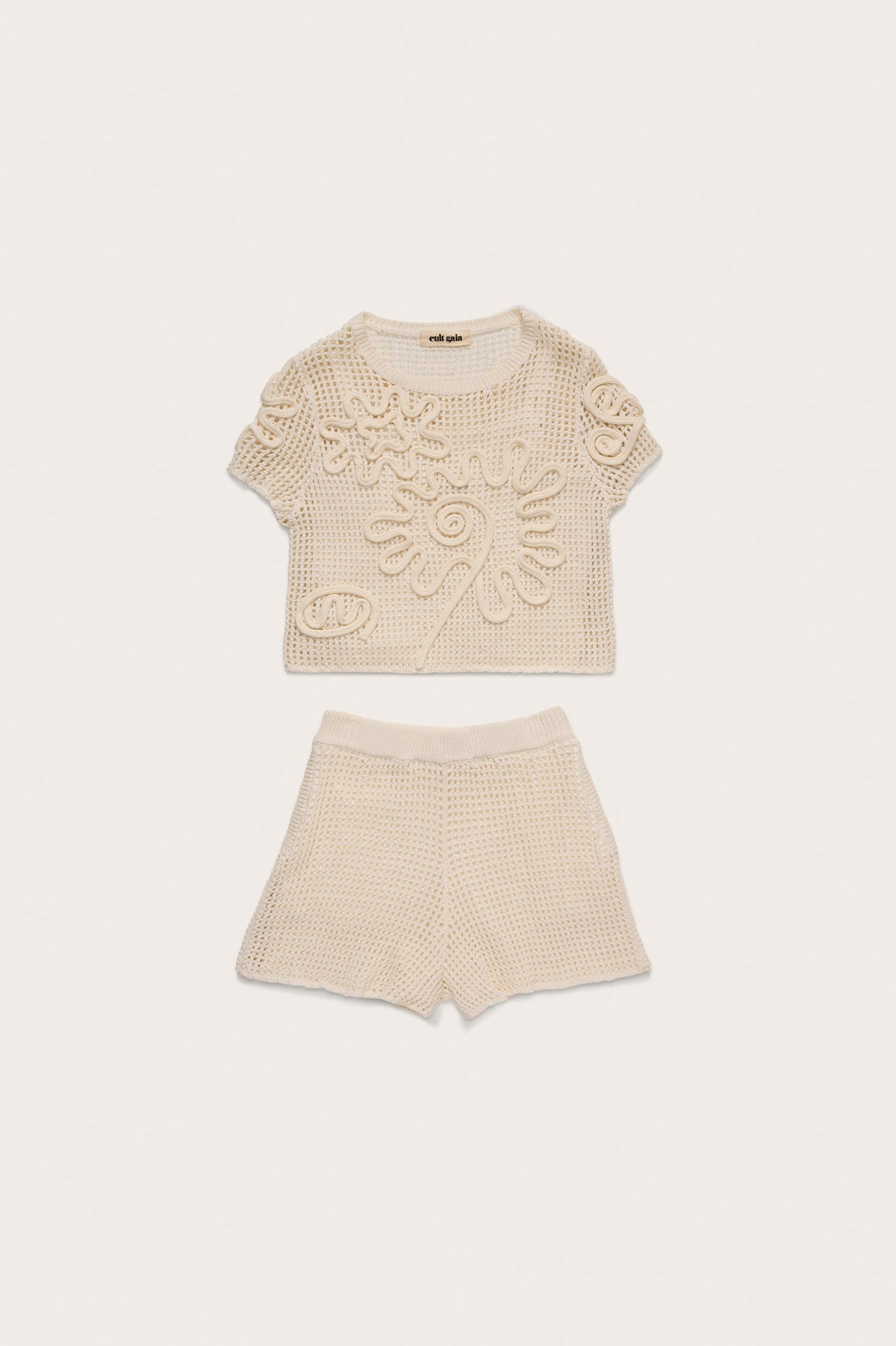 KIDS ILEANA TOP & BOTTOM SET - OFF WHITE