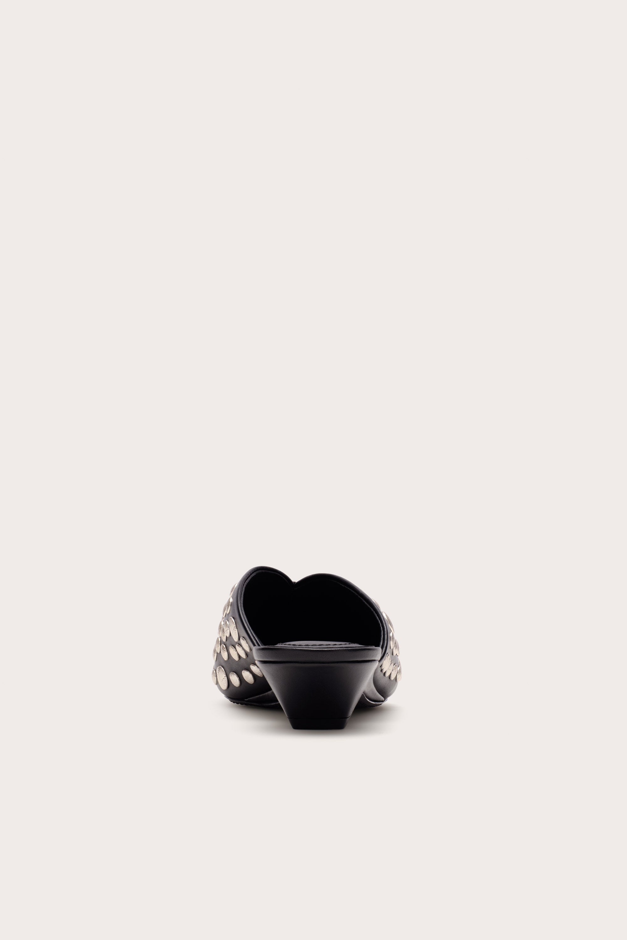 JASMIN STUDDED BABOUCHE MULE - BLACK