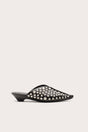 JASMIN STUDDED BABOUCHE MULE - BLACK