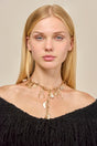 ASTRID CHARM NECKLACE - BRUSHED BRASS