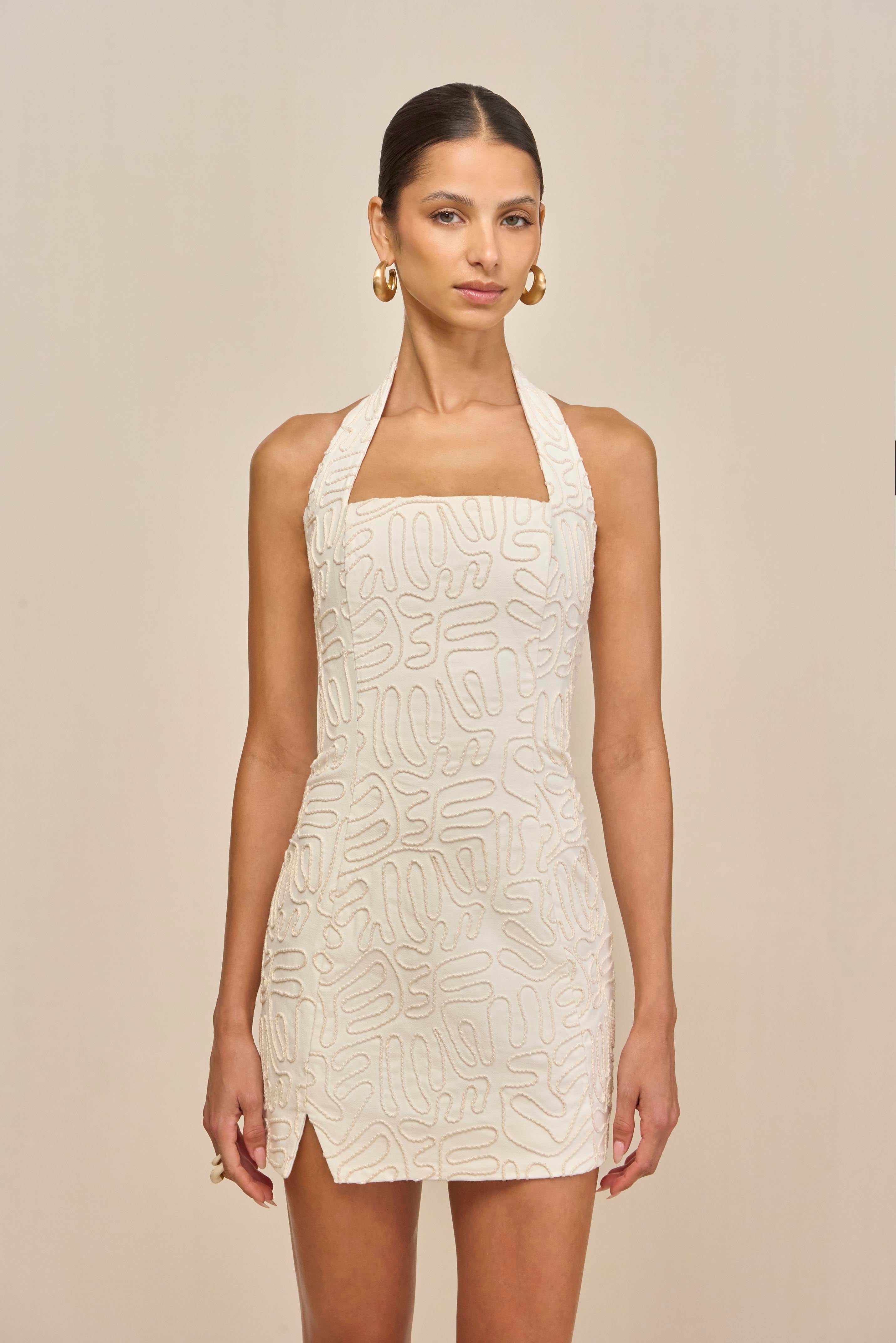 TYRISHA DRESS - OFF WHITE MULTI