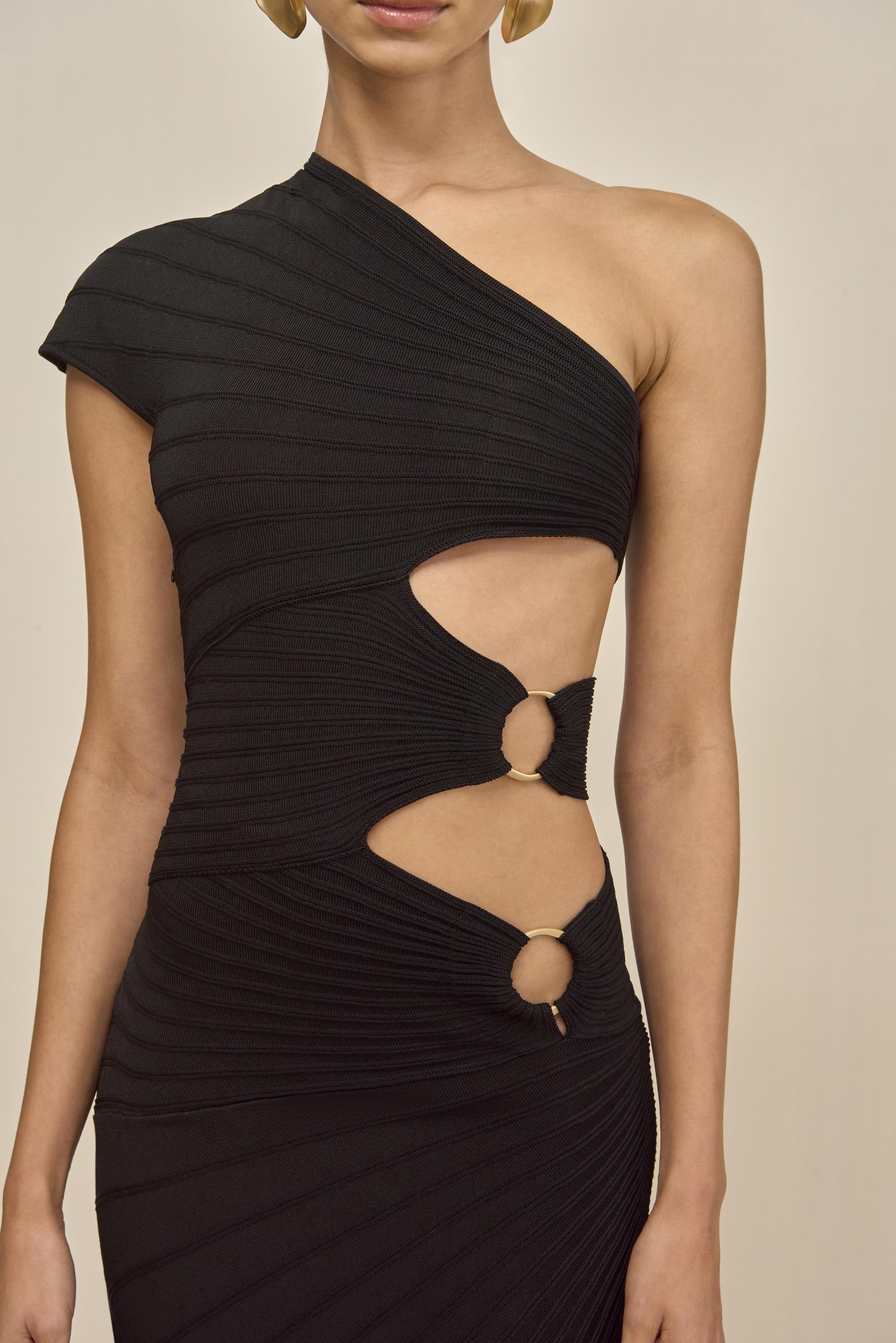 LURENZ KNIT DRESS - BLACK