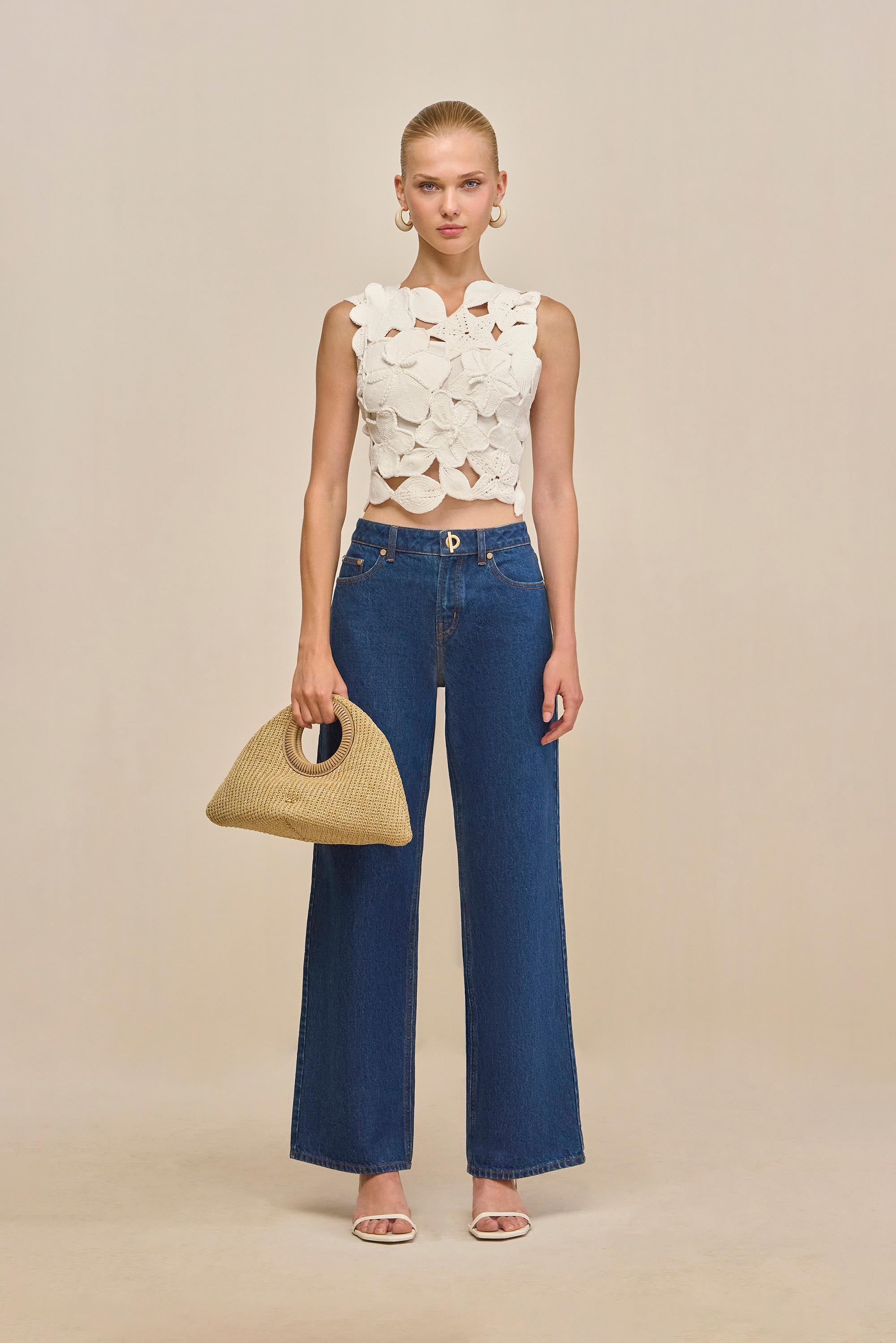 HARRINGTON CROCHET TOP - OFF WHITE