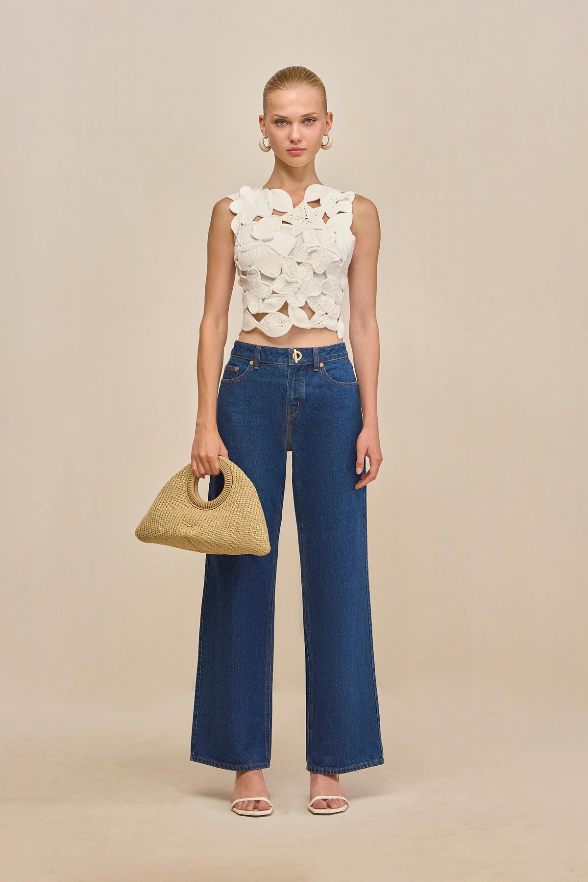 HARRINGTON CROCHET TOP - OFF WHITE
