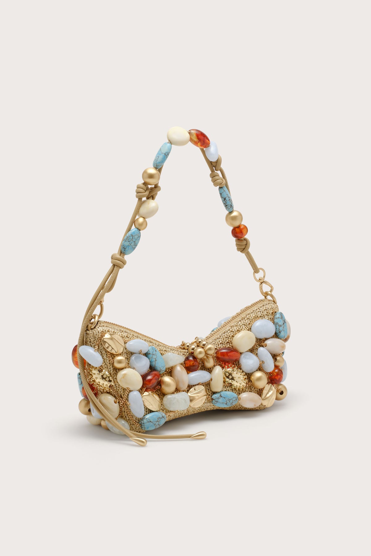 MERCIER MINI SHOULDER BAG - IBIZA TURQUOISE BAUBLE MULTI