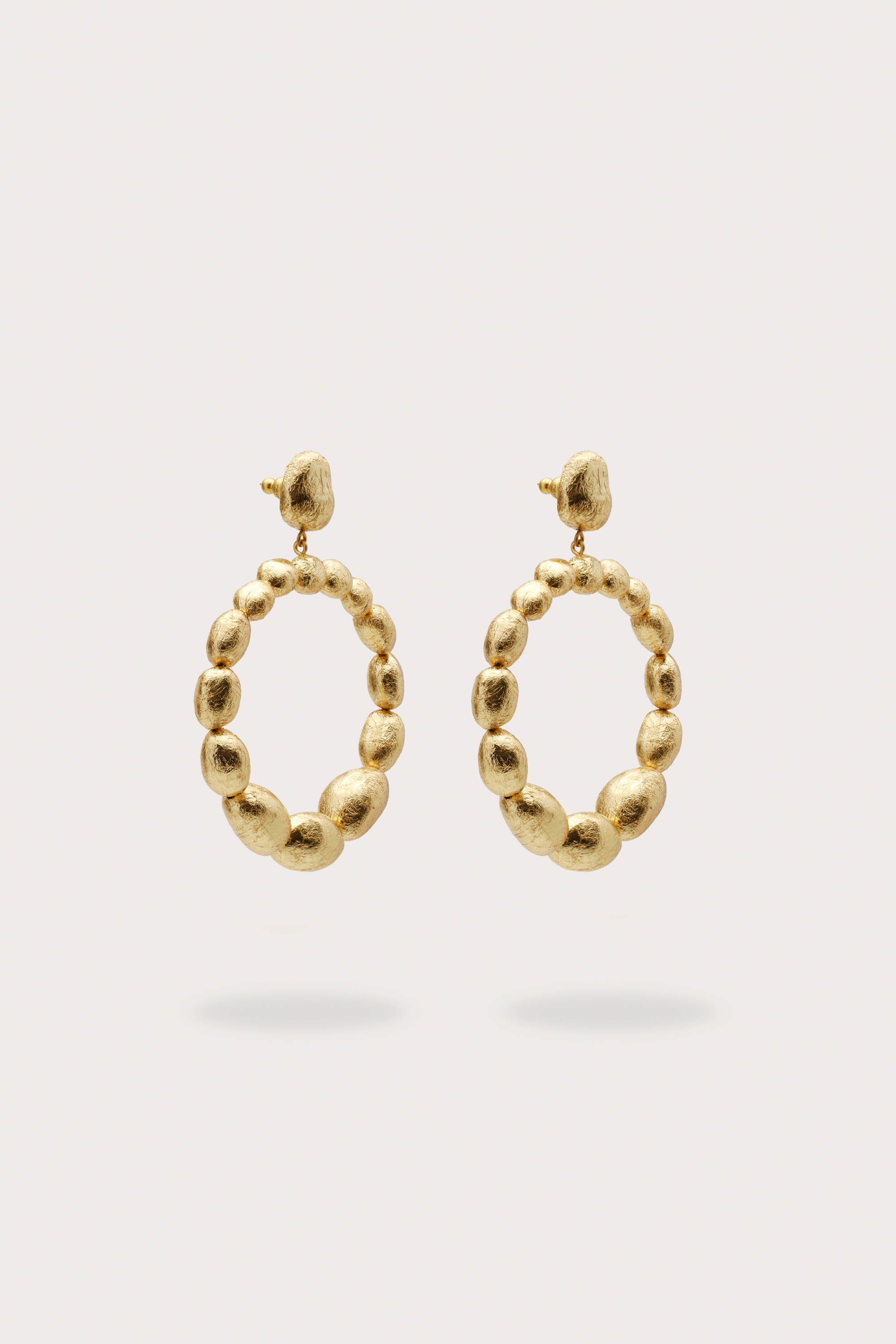 SIRA EARRING - GOLD FOILED WOOD