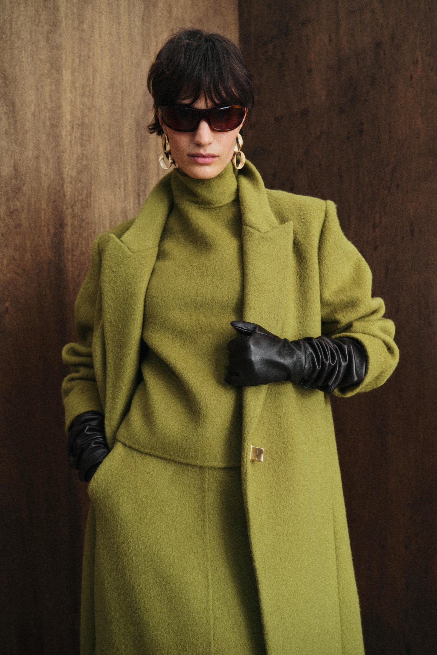 EMM COAT - CHIVE