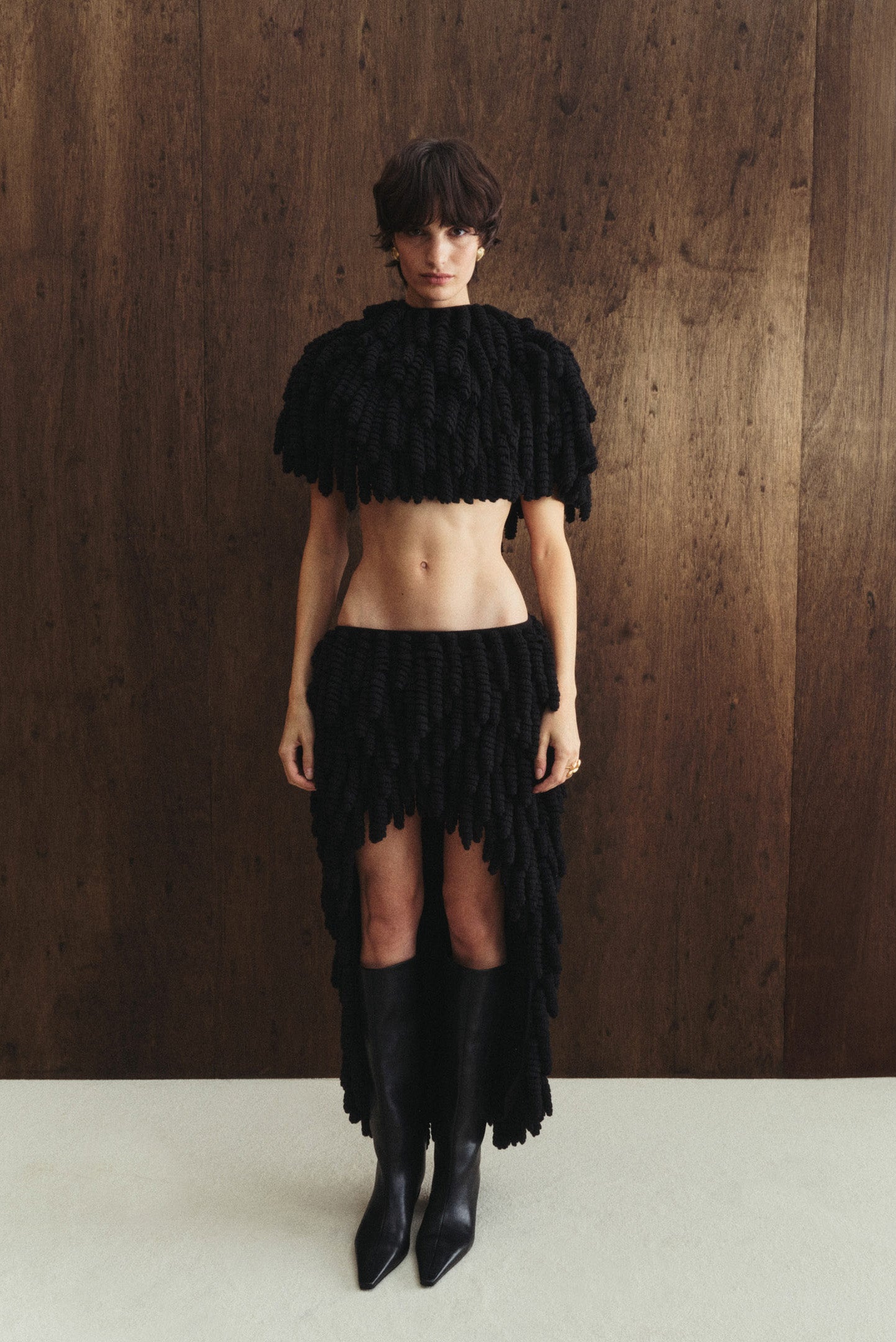 KEZIAH KNIT SKIRT - BLACK