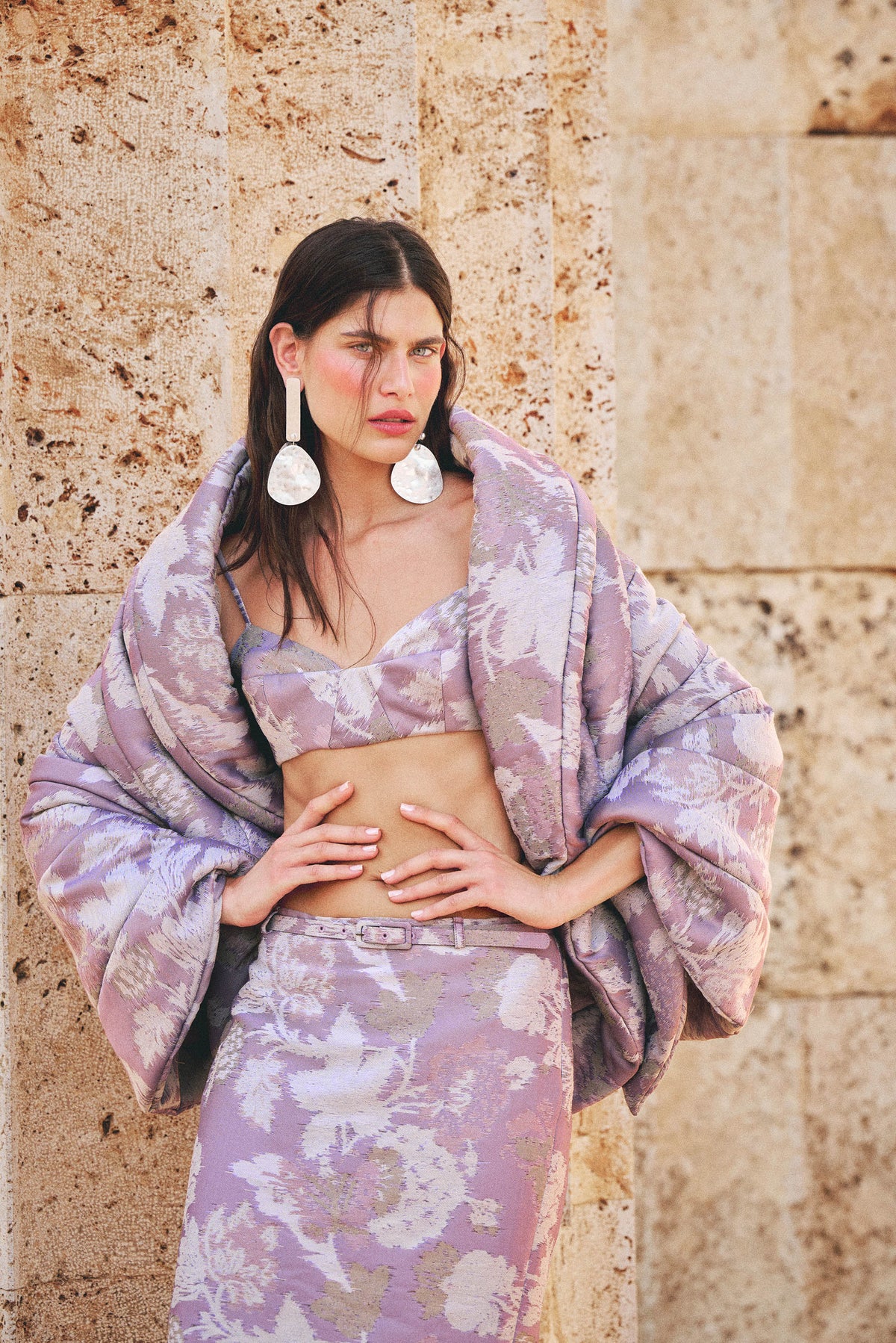 OLLIE SKIRT - FLORAL JACQUARD