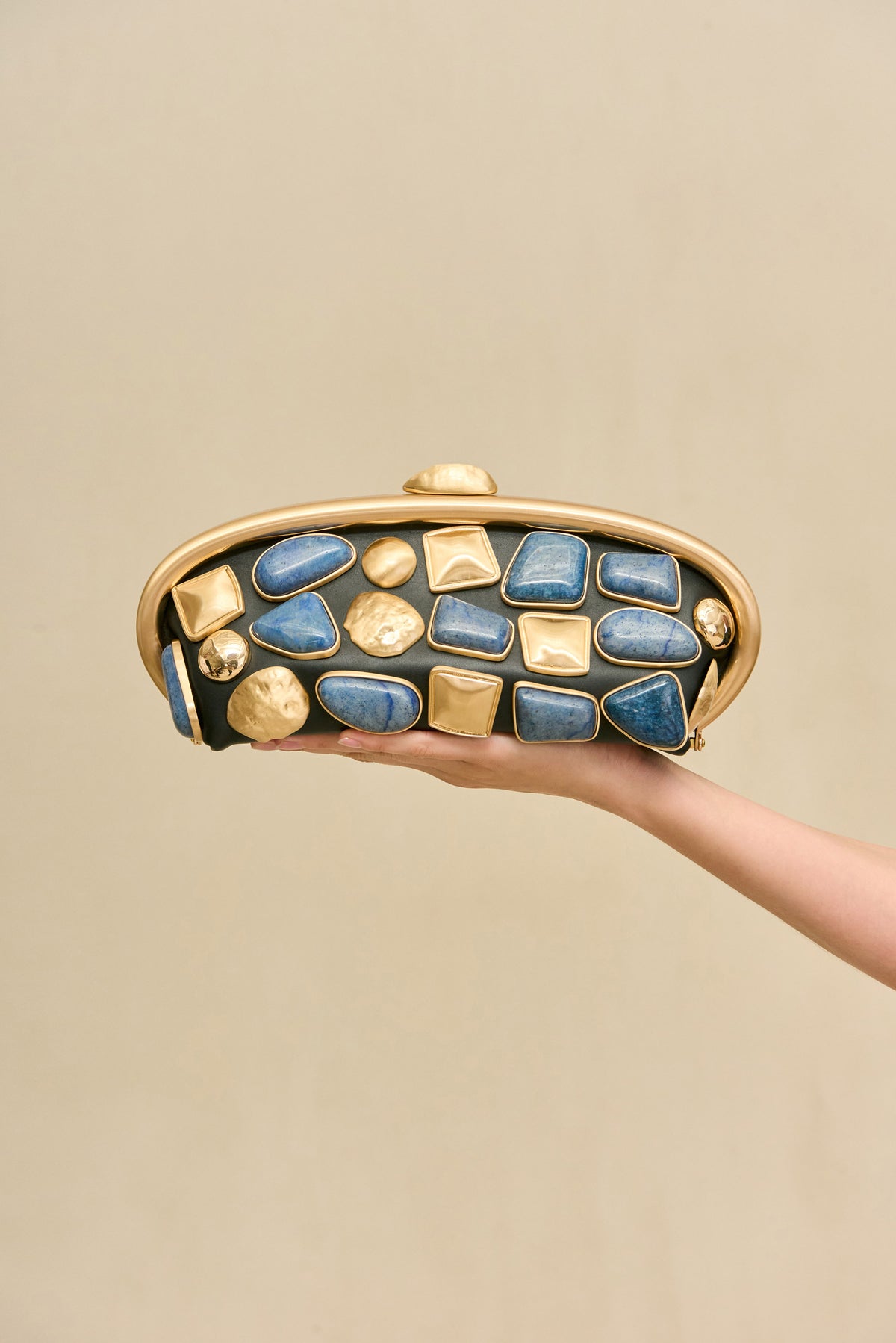 YUSRA CLUTCH - BLACK MULTI