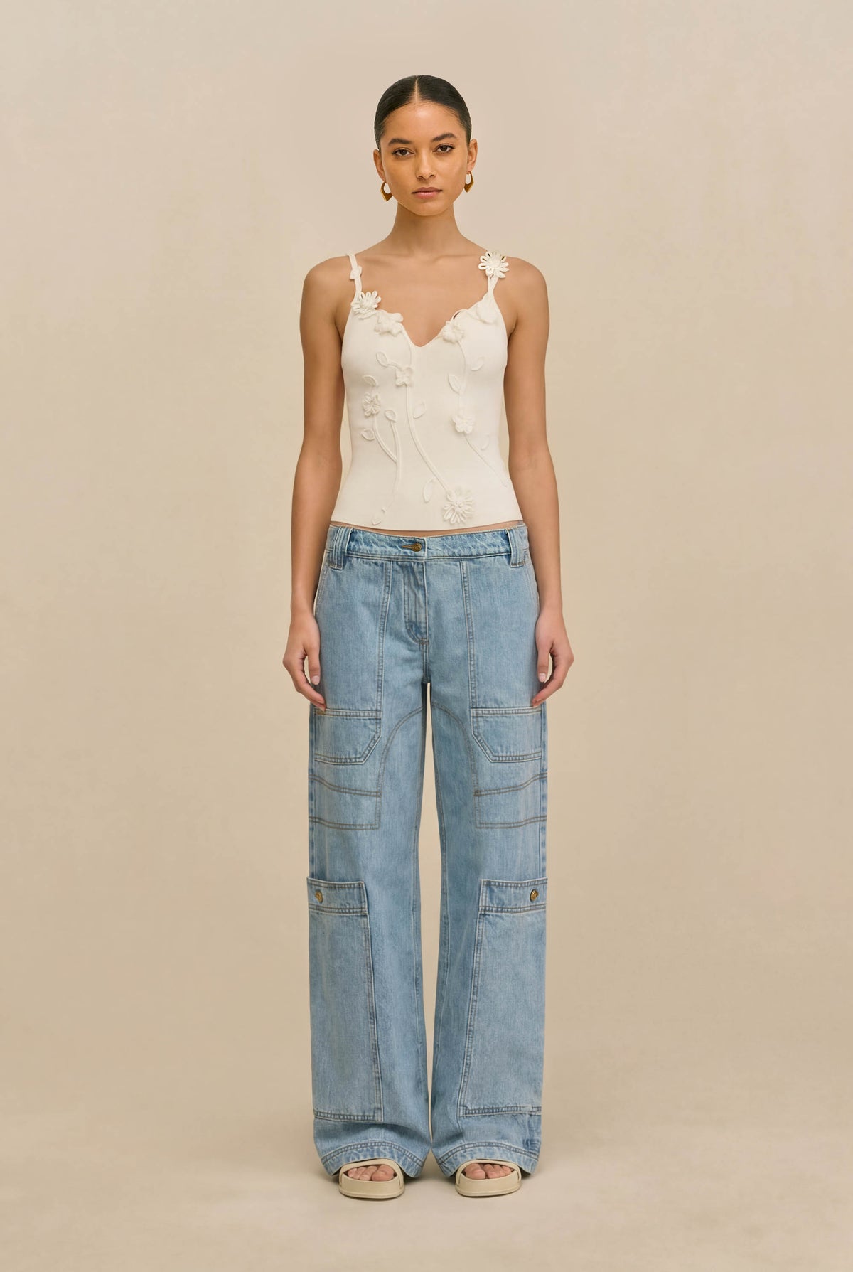 EMILIANA KNIT TOP - OFF WHITE