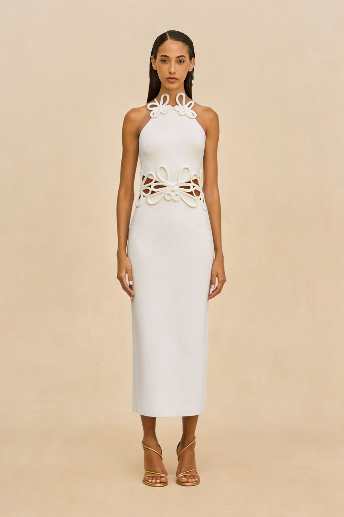 JENA KNIT DRESS - OFF WHITE